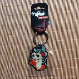 Lady Skull Keychain